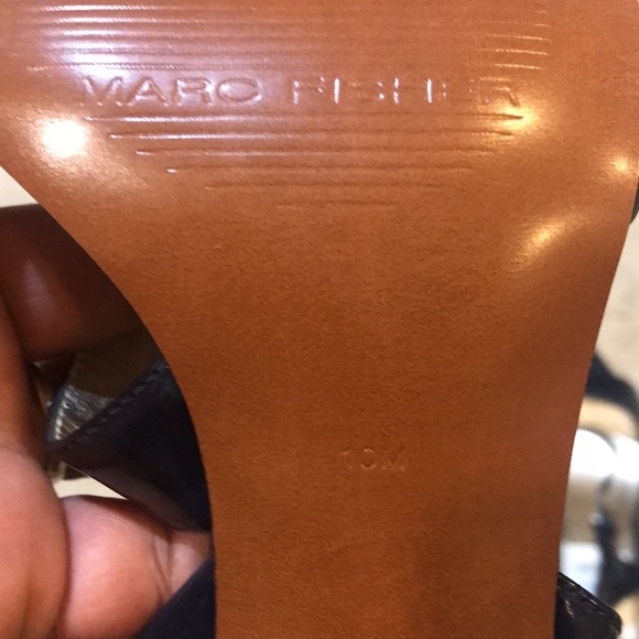 Marc Fisher Navy Blue Ankle Strap Sandals-Size 10 - Picture 5 of 9